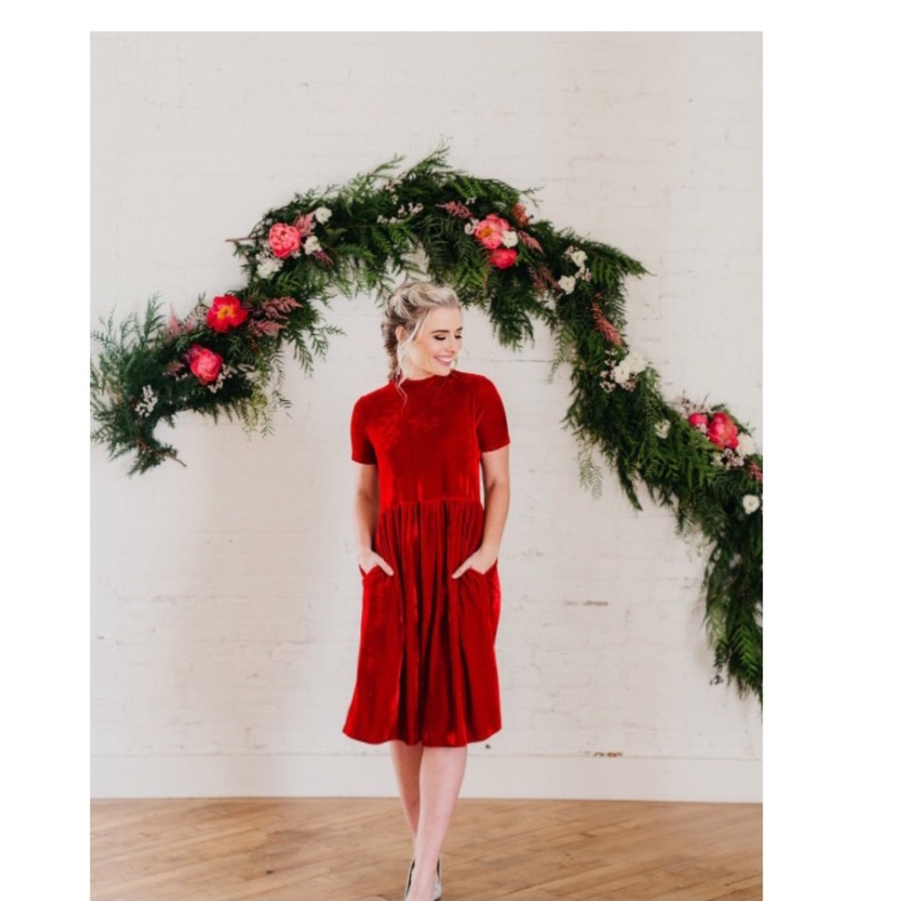 Red velvet size small dress